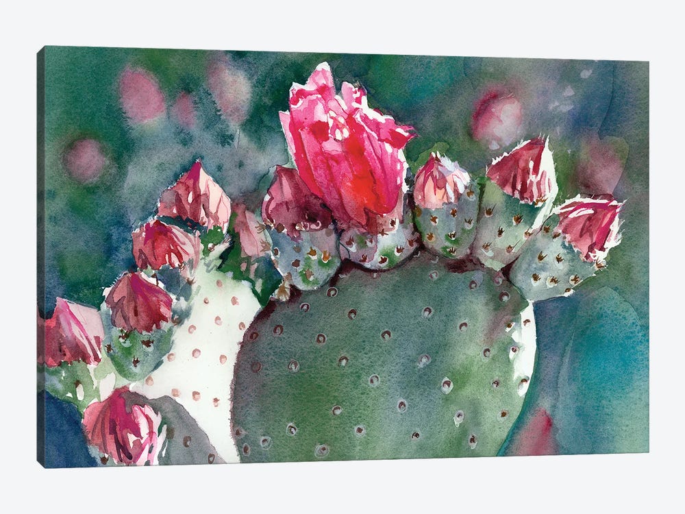 Prickly Pear In Bloom by Judith Stein 1-piece Canvas Art