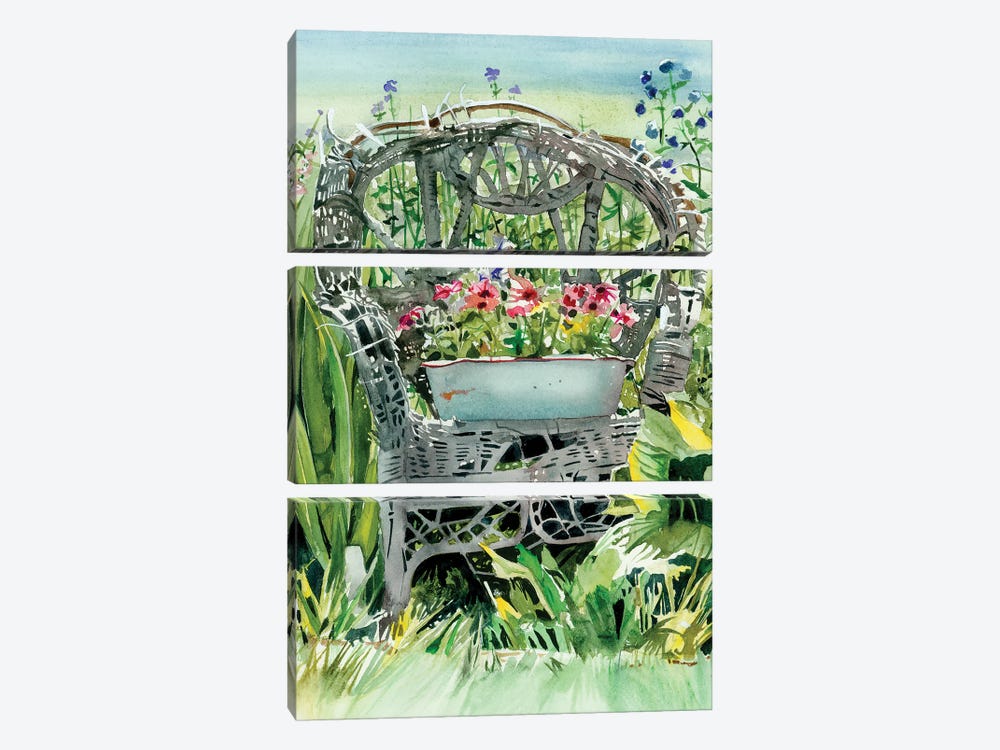 The Chair Rests by Judith Stein 3-piece Canvas Print