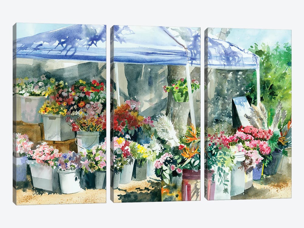 To Market by Judith Stein 3-piece Canvas Art