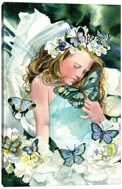 Butterfly Kisses Canvas Art Print - Judith Stein