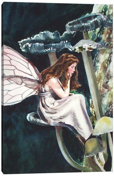 Fairy Princess Canvas Art Print - Mushroom Art
