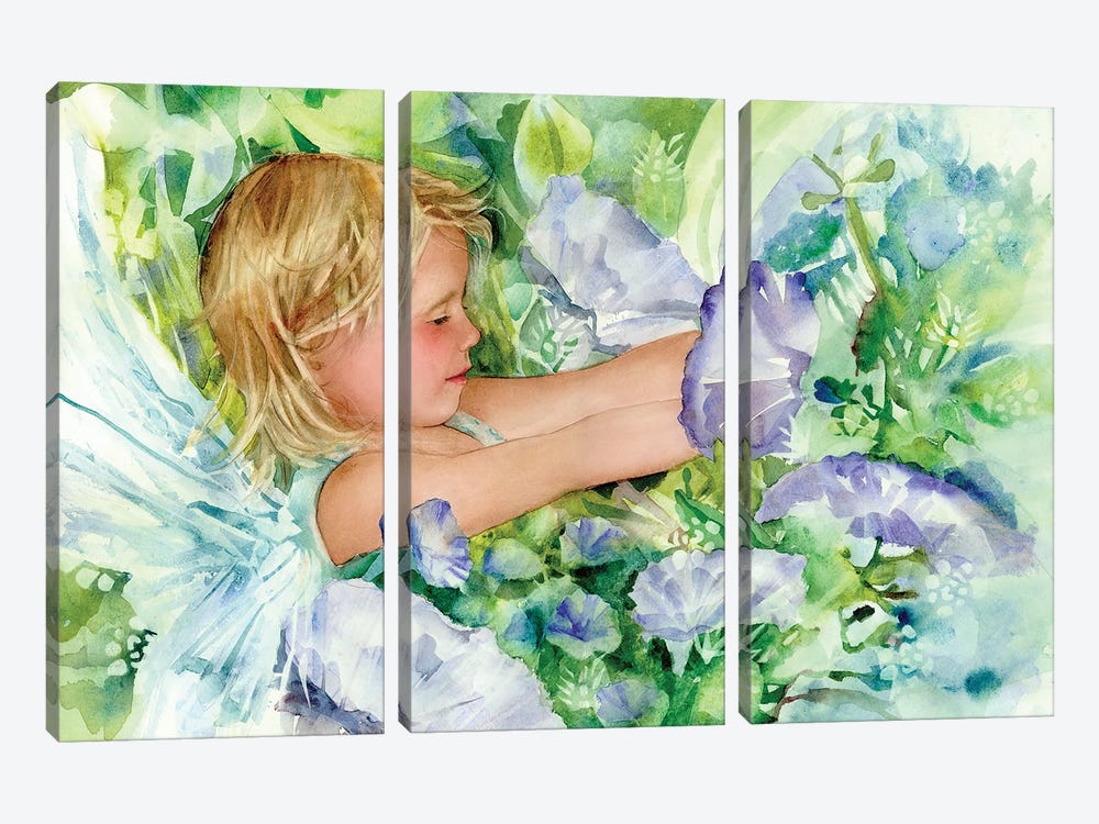 Flower Fairy by Judith Stein 3-piece Canvas Art Print