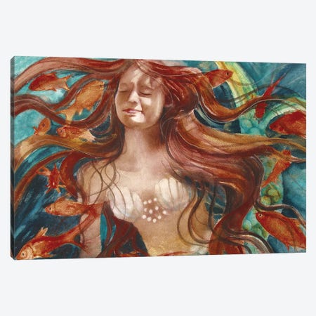Mermaid Princess Canvas Print #JDI305} by Judith Stein Art Print