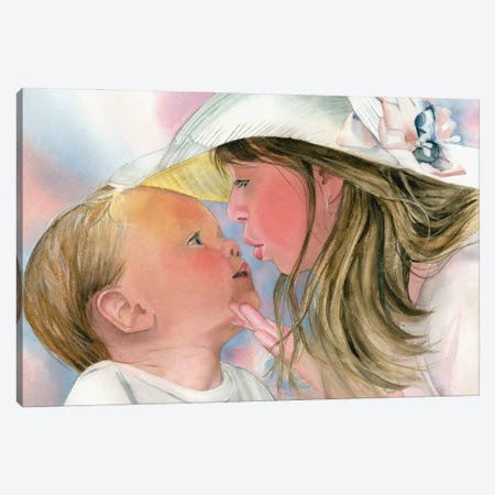 Baby Kisses Canvas Print #JDI311} by Judith Stein Canvas Print