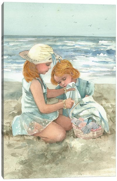 Beach Blanket Party Canvas Art Print - Judith Stein