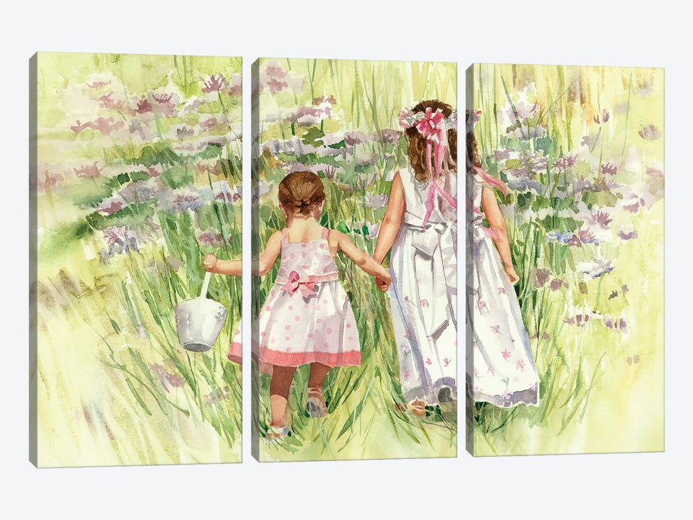 Down To The Meadow by Judith Stein 3-piece Canvas Artwork