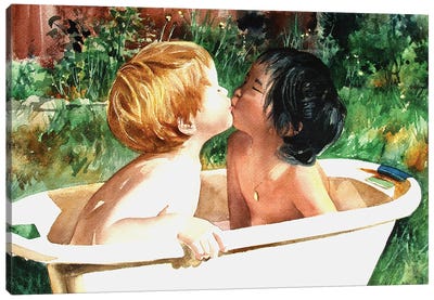 Kissin Cousins Canvas Art Print - Judith Stein