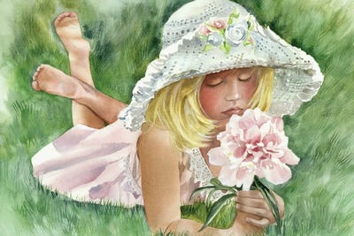 Peek A Boo Peony by Judith Stein canvas print