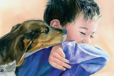 Puppy Dog Tails by Judith Stein multi panel art