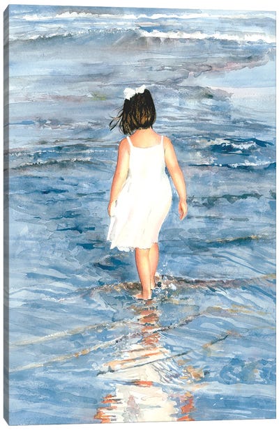 Ready For Wading Canvas Art Print - Judith Stein