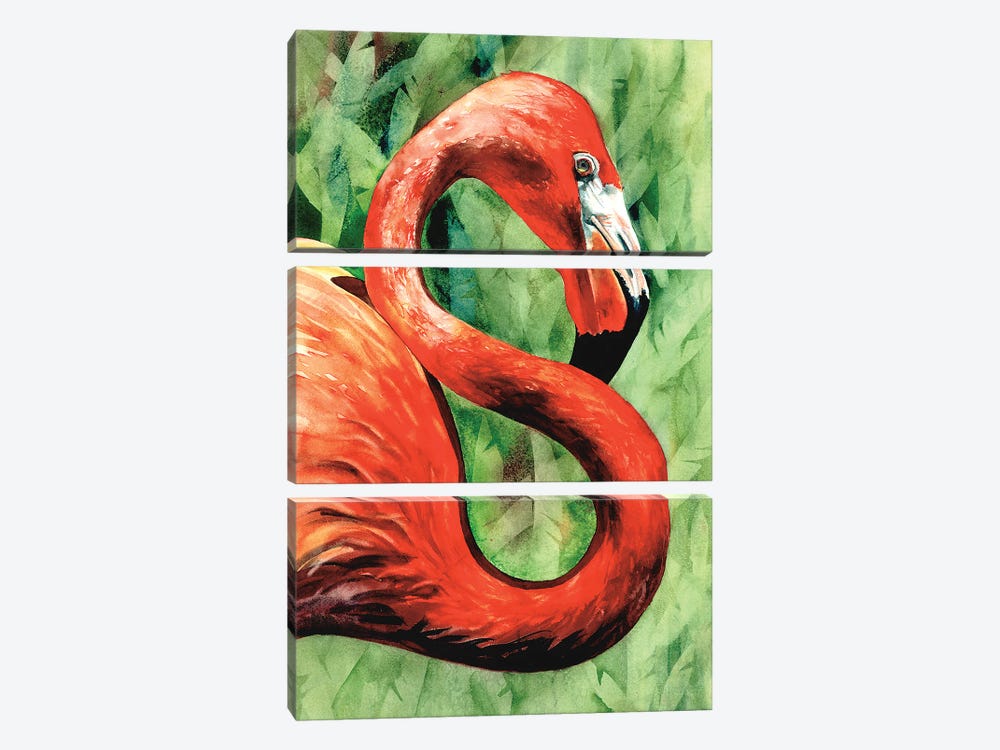 Flamingo by Judith Stein 3-piece Canvas Art