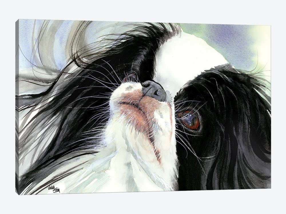 Chin Spin - Japanese Chin 1-piece Canvas Print