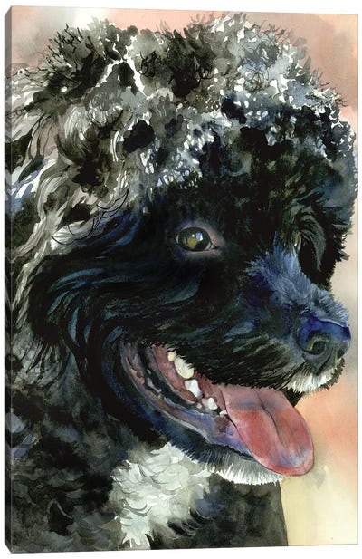 Part Of The Crew - Portuguese Water Dog Canvas Art Print - Judith Stein