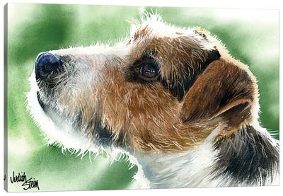 Clever Canine - Parson Russell Terrier  Canvas Art Print - Judith Stein