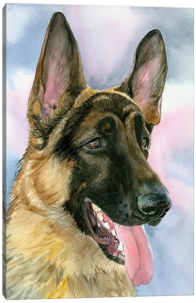 Secret Agent Dog - Belgian Malinois Canvas Art Print - Judith Stein