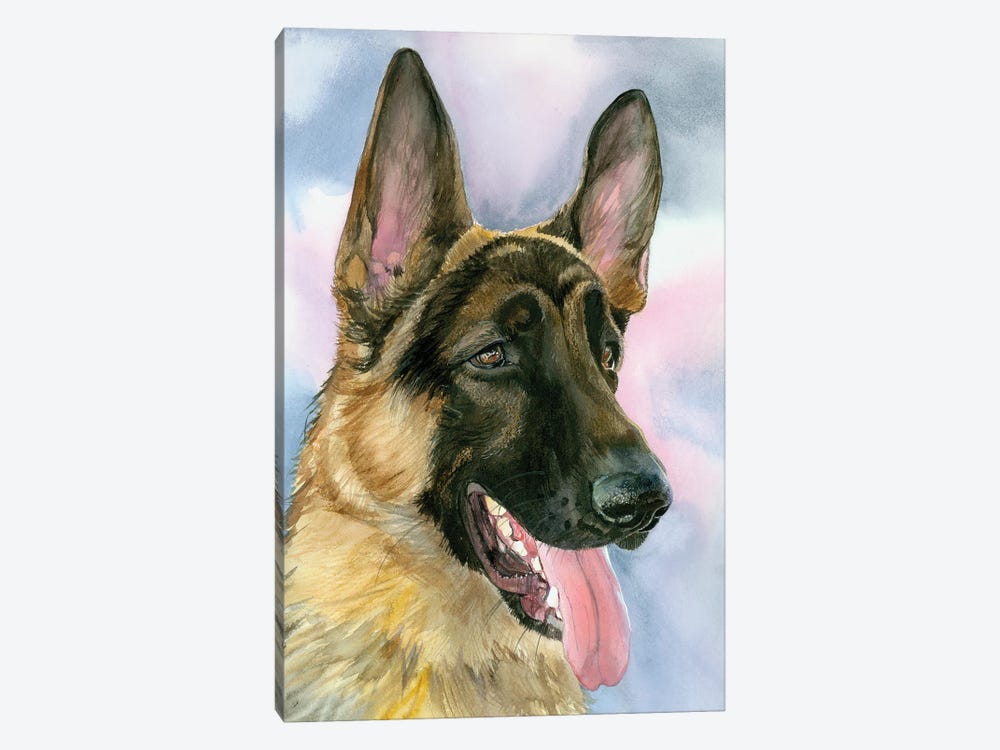 Secret Agent Dog - Belgian Malinois by Judith Stein 1-piece Canvas Art Print
