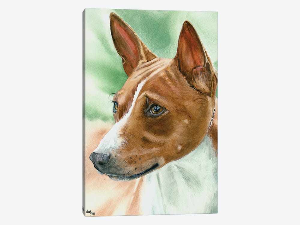 Congo Dog - Basenji by Judith Stein 1-piece Canvas Art Print