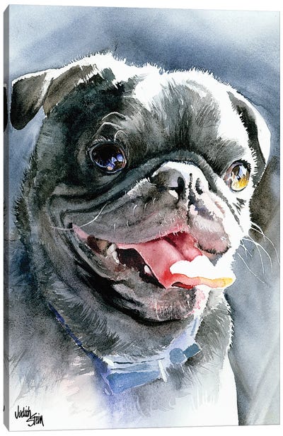 Dog Day Afternoon - Pug Canvas Art Print - Judith Stein