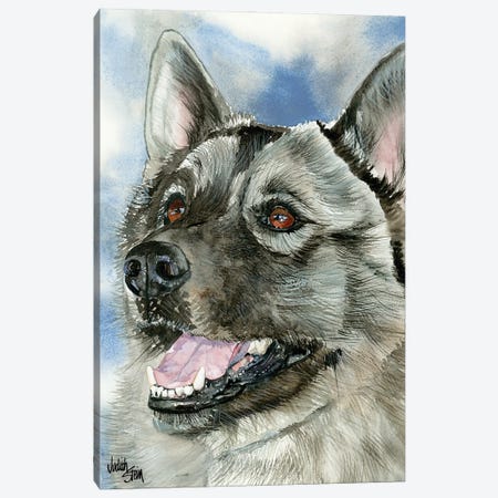 Elkie - Norwegian Elkhound Canvas Print #JDI56} by Judith Stein Canvas Art