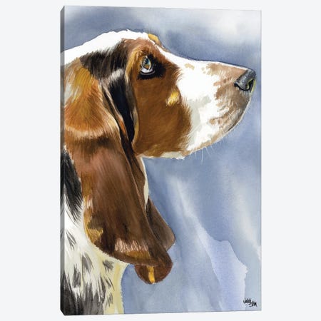 Hush Puppy Dog - Basset Hound Canvas Print #JDI82} by Judith Stein Canvas Artwork