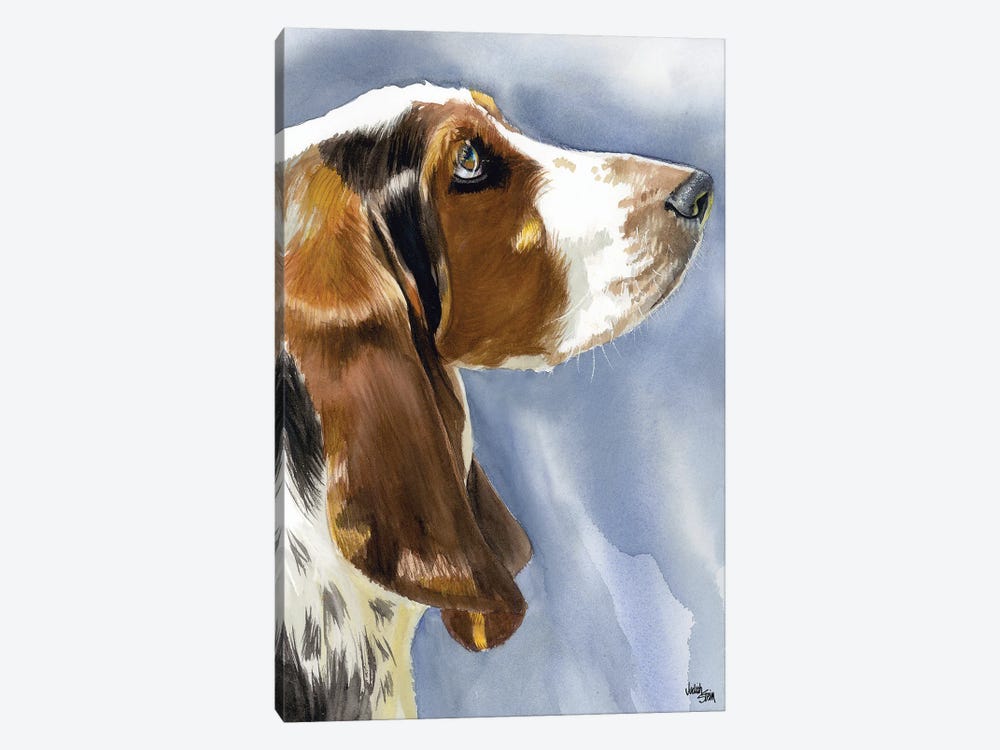 Hush Puppy Dog - Basset Hound by Judith Stein 1-piece Art Print