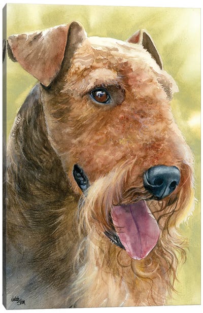 King of Terriers - Airedale Terrier Canvas Art Print - Judith Stein