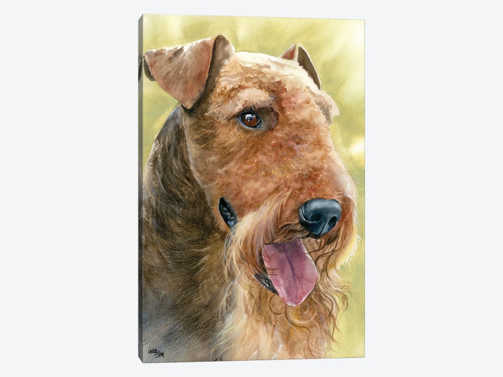 King of Terriers - Airedale Terrier by Judith Stein 1-piece Canvas Wall Art