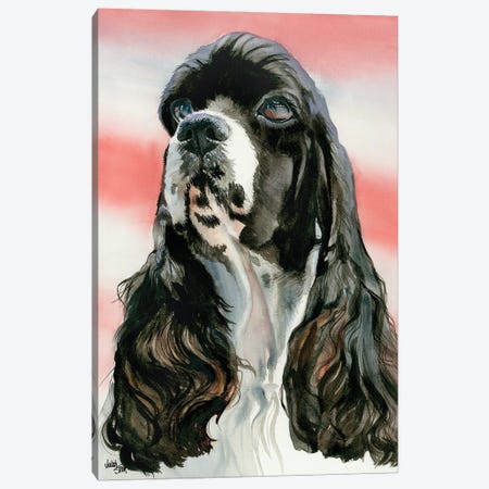 Life of the Party - Cocker Spaniel Parti colored Canvas Print #JDI95} by Judith Stein Canvas Wall Art