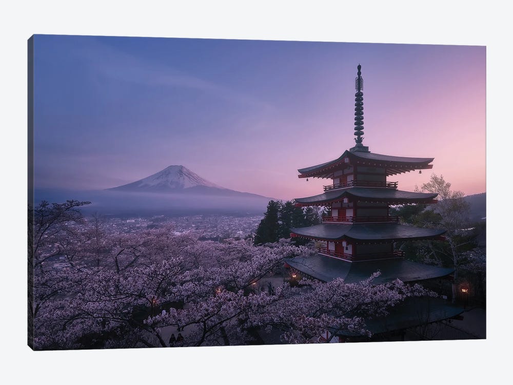 Mt Fuji Sakura by Javier de la Torre 1-piece Art Print