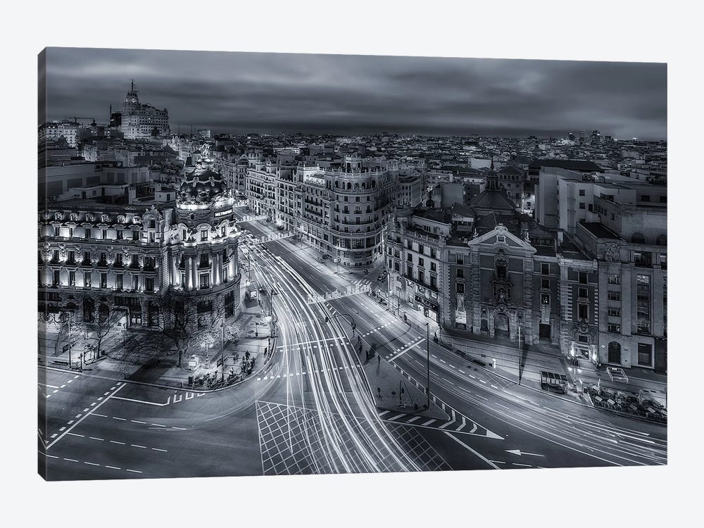 Madrid City Lights by Javier de la Torre 1-piece Canvas Artwork