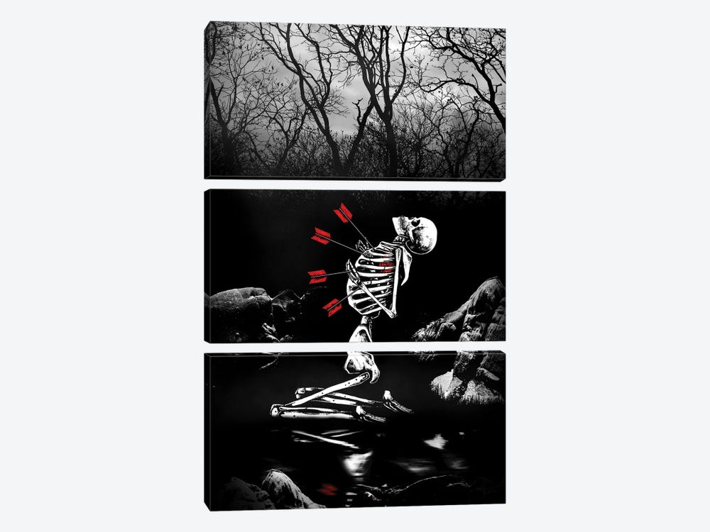 Holes In My Heart by Junaid Mortimer 3-piece Canvas Print