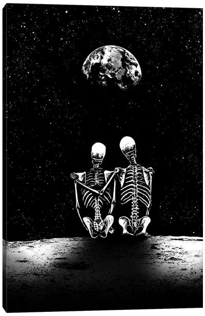 Lunar Souls Canvas Art Print - Skeleton Art