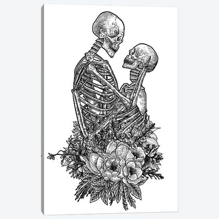 Skeleton Love Canvas Print #JDM54} by Junaid Mortimer Canvas Art