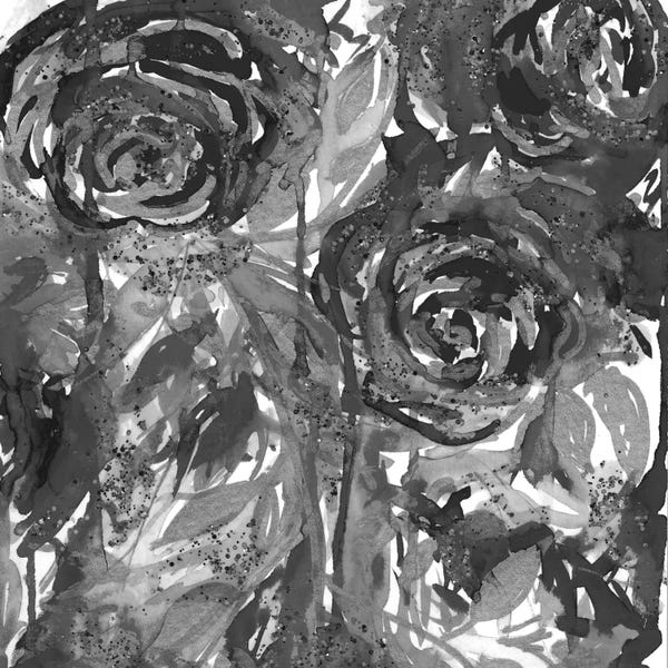 Black & White Florals: Midnight Garden by Julia Di Sano