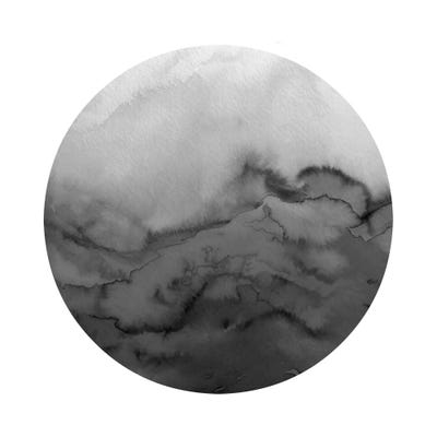 Winter Waves, Circular - Greyscale by Julia Di Sano art print