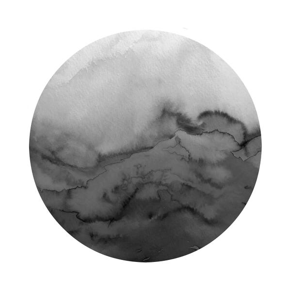 Julia Di Sano: Winter Waves, Circular - Greyscale by Julia Di Sano