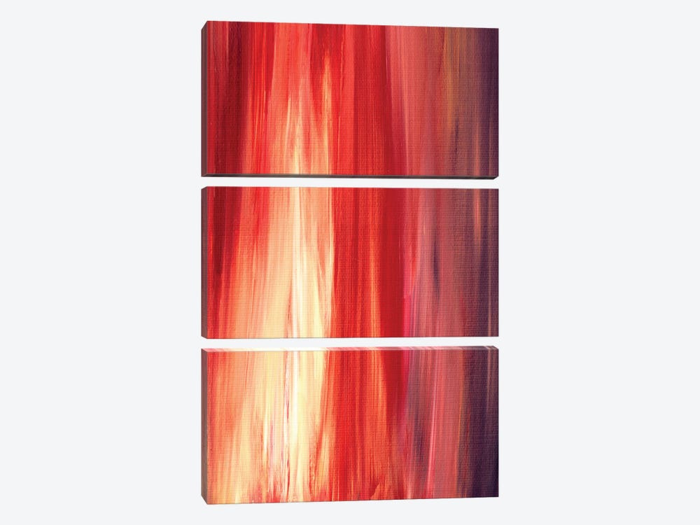 Irradiated - Red by Julia Di Sano 3-piece Canvas Wall Art