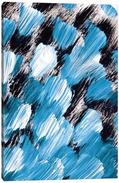 Panache, Blue Canvas Art Print - Julia Di Sano