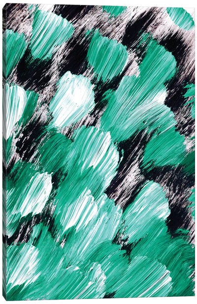 Panache, Green Canvas Art Print - Julia Di Sano