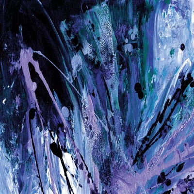 Supernova Splash, Dark Blue Purple by Julia Di Sano art print