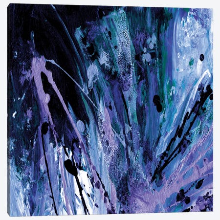 Supernova Splash, Dark Blue Purple Canvas Print #JDS185} by Julia Di Sano Canvas Art