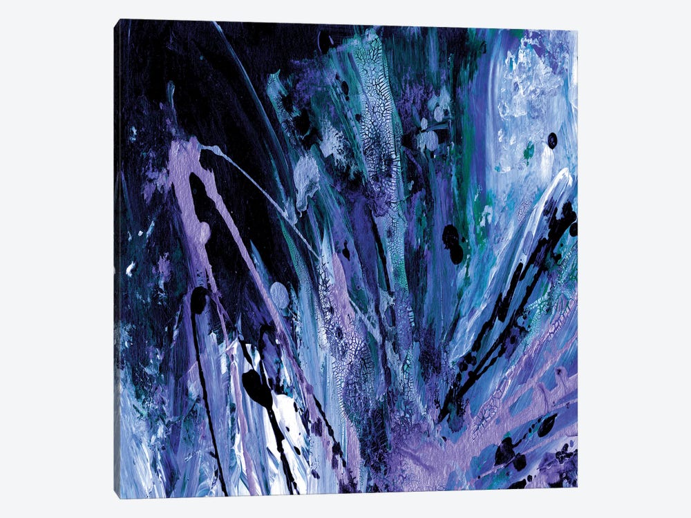 Supernova Splash, Dark Blue Purple by Julia Di Sano 1-piece Canvas Art Print