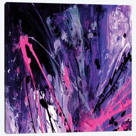 Supernova Splash, Purple Blue Pink Canvas Print #JDS186} by Julia Di Sano Canvas Wall Art