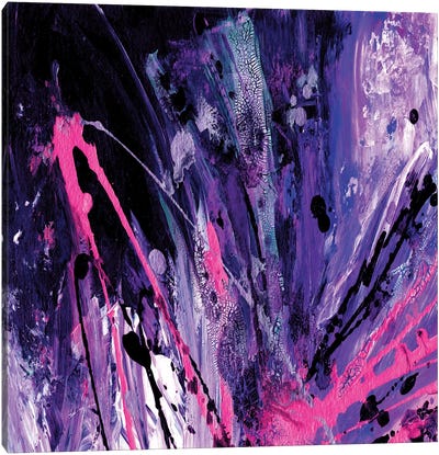 Supernova Splash, Purple Blue Pink Canvas Art Print - Julia Di Sano