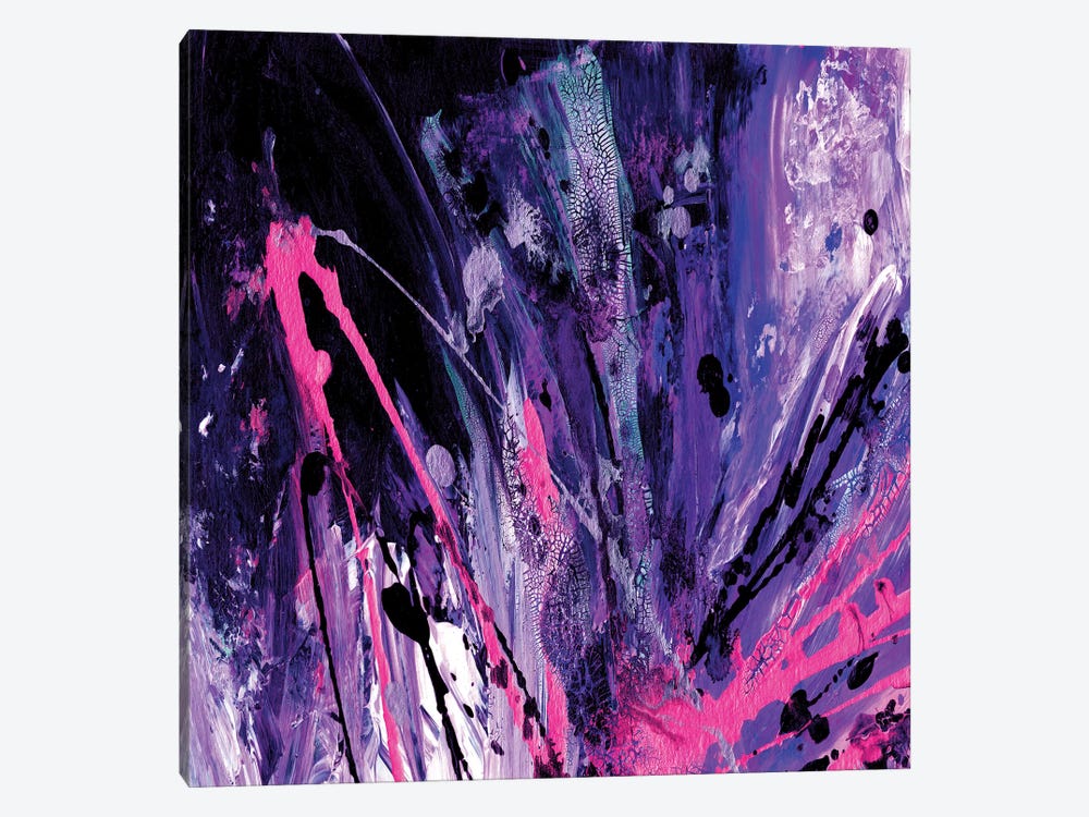 Supernova Splash, Purple Blue Pink by Julia Di Sano 1-piece Canvas Art