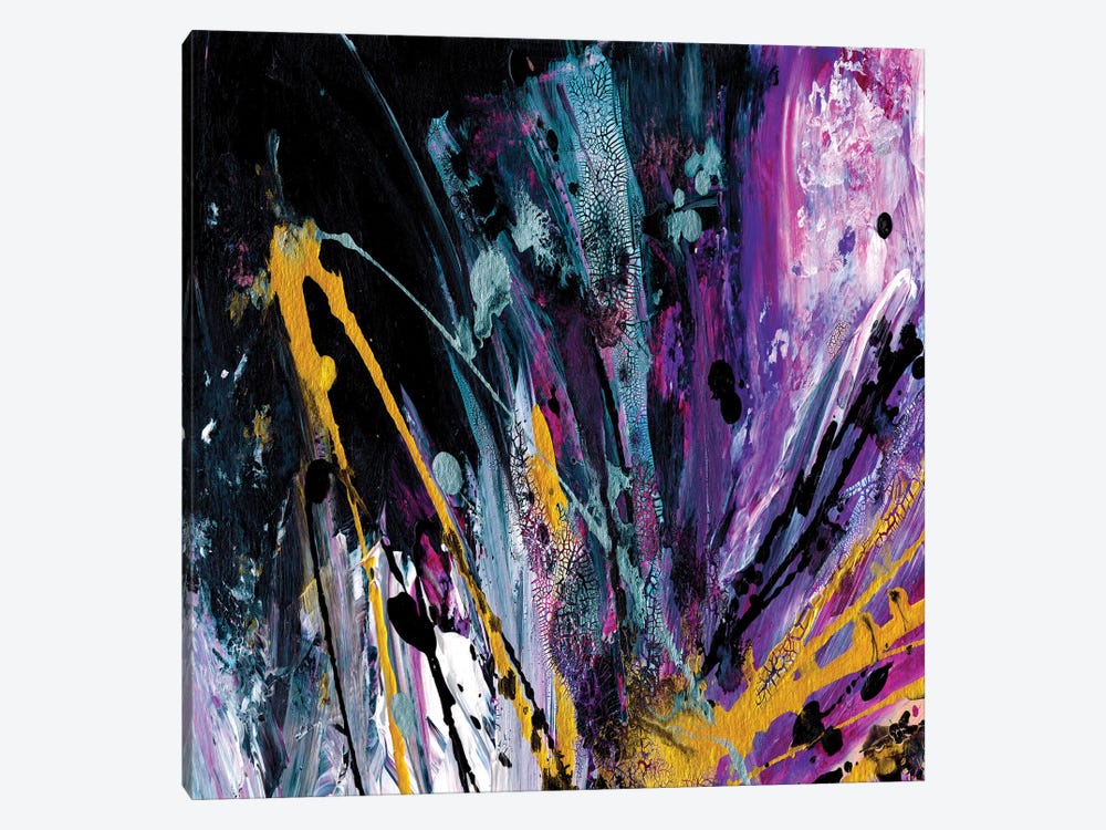 Supernova Splash, Purple Gold by Julia Di Sano 1-piece Canvas Print