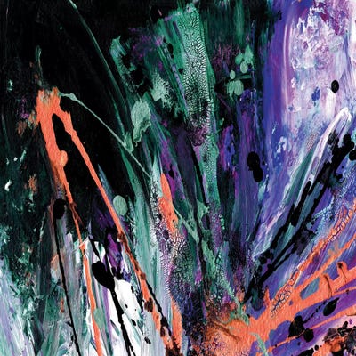 Supernova Splash, Purple Orange Blue by Julia Di Sano canvas print
