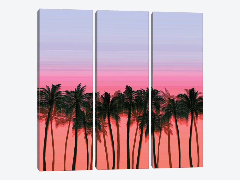 Beach Palms II Bold by Julia Di Sano 3-piece Canvas Art