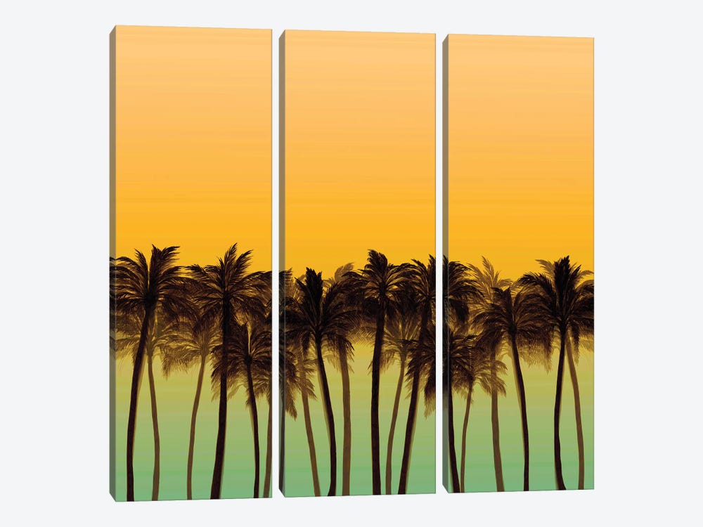 Beach Palms IV Bold by Julia Di Sano 3-piece Canvas Art