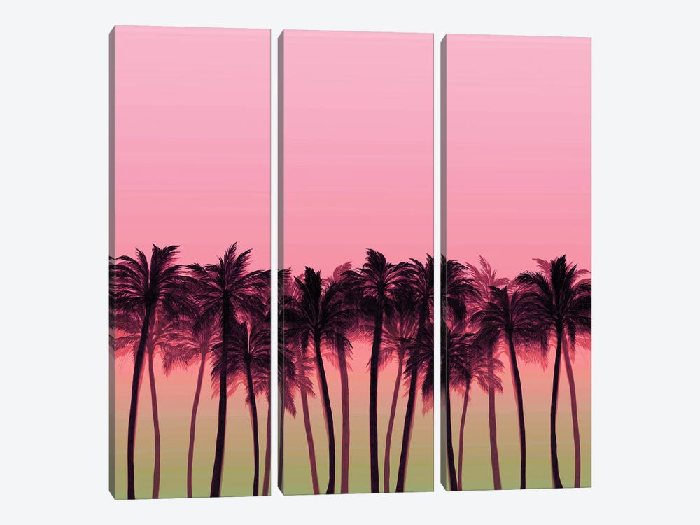 Beach Palms V Bold by Julia Di Sano 3-piece Art Print